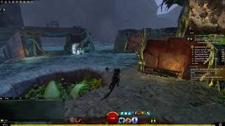 Guild Wars 2 The Silverwastes  Red Rock Bastion Vista [upl. by Yemrots]