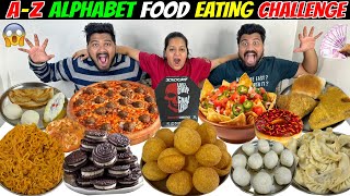 A To Z Alphabet Food Challenge  Jolo ChipGolgappaMomosKorean NoodlesSamosaVada Pav Challenge😱 [upl. by Goebel]