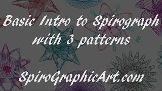 How To Spirograph A Basic Intro [upl. by Wynnie]