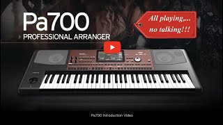 Korg Pa700 Sounds amp Styles demo All PLAYING NO TALKING [upl. by Robinia]