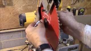 Bosch Miter Saw blade change to ridge carbide blade woodworking woodworkingtools mitersaw [upl. by Canice]