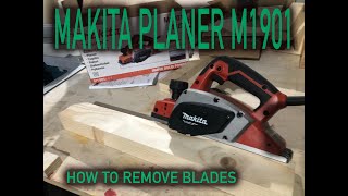 Makita M1901 Planer  Blades removal and fast sharpen Sub EN [upl. by Nosaes]