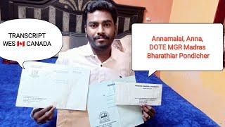 How to get transcript from ANNAMALAI University WES 🇨🇦 DOTE diploma ANNA MADRAS call8248643789📱 [upl. by Clarisse]