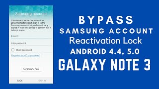 How To Bypass Samsung Account  Reactivation Lock From Note 3  SMN900 N9000 N9002 N9005 [upl. by Harrie319]