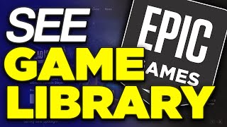 How to See Game Library on Epic Games Website  2025 [upl. by Dani]