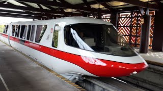 Walt Disney World Monorail 2025 Ride to Magic Kingdom from Disneys Polyesnian Resort  Disney World [upl. by Thorpe]