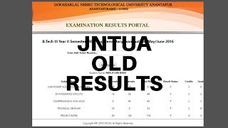 How to get results from old JNTUA website [upl. by Lorita347]