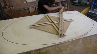 How to make an oval table with simple JIG [upl. by Setiram]