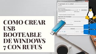 COMO CREAR USB BOOTEABLE DE WINDOWS 7 CON RUFUS [upl. by Corinna571]