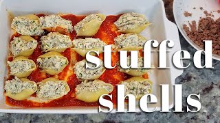 How To Make STUFFED SHELLS  Beef And Cheese Stuffed Shells  Simply Mamá Cooks [upl. by Ydissac]