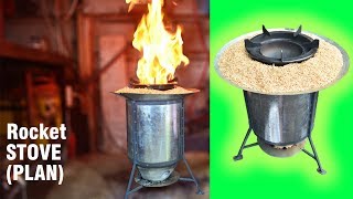 Homemade Rocket Stove PLANS [upl. by Ahsekam]