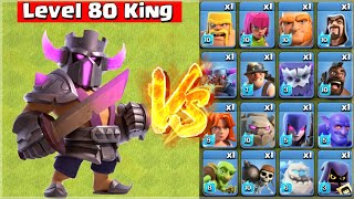 Barbarian King vs All Troops  Clash of Clans [upl. by Monto]