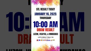 Will You Win BIG in Todays 1000AM STL Draw January 16 2025 [upl. by Ylrae]