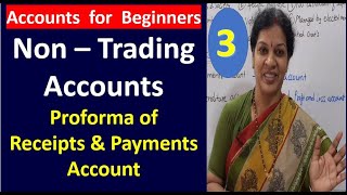 3 Non Trading Accounts  Proforma of Receipts amp Payments Account [upl. by Nylatsyrk]