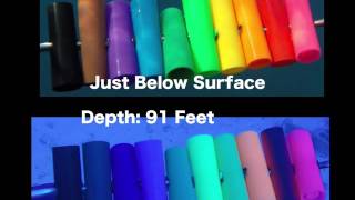 Underwater Color Loss With GoPro 0 to 155 Feet Depth  Fishing Lure Deep Test [upl. by Ierna]