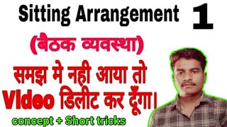 Sitting Arrangement in Reasoning Shortcuts Sitting Arrangement in HindiReasoningTrick SSC amp NTPC [upl. by Pomcroy610]