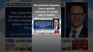 Dem Gov Josh Shapiro addresses ballot recount battle Rule of law matters in Pennsylvania shorts [upl. by Sabra]