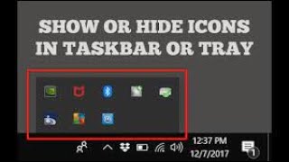 Hide  Unhide Icons in the Windows Taskbar Windows 10 [upl. by Bibah244]