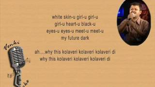 Why This Kolaveri  Karaoke For Male Singer [upl. by Liana]