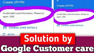 New trick Invalid debit card information google pay tez problem solved [upl. by Adym]