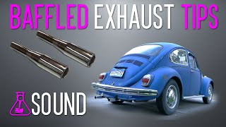 VW Bug Baffled Exhaust Tips Comparison [upl. by Elocaj]