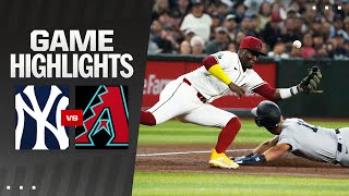 Yankees vs Dbacks Game Highlight 4124  Game Highlights [upl. by Zsolway]