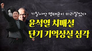 윤석열 치매설 기밀사안 명태균이 미리 알았다 [upl. by Yevad552]