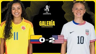 COLOMBIA 0  2 ESTADOS UNIDOS  MUNDIAL SUB 17 FEMENINO [upl. by Hafeenah]