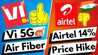 Airtel BSNL 14 Tariff Hike  Vi 5G Air Fiber Launch Soon  OneWeb Satellite Internet Launch India [upl. by Nonnairb]