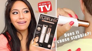 Finishing Touch Flawless HAIR REMOVER DOES IT CAUSE STUBBLE REVIEW DEMO [upl. by Oryaj666]