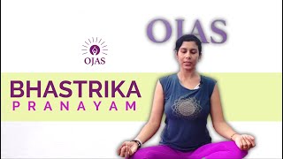 Bhastrika Pranayama  How to Do Power Breathing Excercises Correctly  Ojas Yoga and Wellness [upl. by Nilrac803]