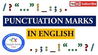 Punctuation Marks in English [upl. by Ttsepmet]