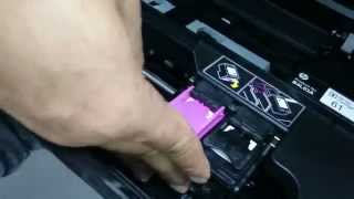 HP Officejet 4630  How to install Ink Cartridge [upl. by Elinad]