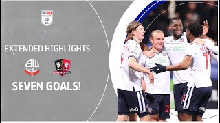 SEVEN GOALS  Bolton Wanderers v Exeter City extended highlights [upl. by Clougher]