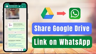 How to Share Google Drive Link on Whatsapp  Share a File [upl. by Tj]