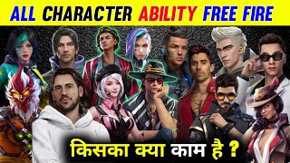 All Characters Ability Free Fire  Free Fire Character Ability  Logic Gamer [upl. by Lupiv]