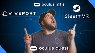 SteamVR Games On Oculus Quest  Viveport and Rift Games [upl. by Zuleika]