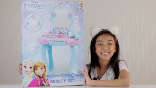 Mainan Anak Perempuan FROZEN BIG BEAUTY SET  Meja Riasnya Besar amp Bagus Banget [upl. by Nyar604]