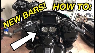 HARLEY DAVIDSON ROAD GLIDE CHIZELED LO HANDLEBAR INSTALL STEP BY STEP [upl. by Hairom]