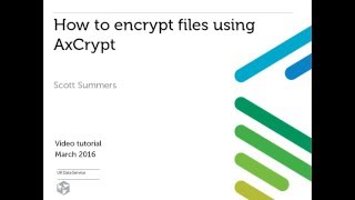 Encrypt files using AxCrypt [upl. by Helbonia]