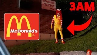 DONT GO TO MCDONALDS AT 3AM OR RONALD MCDONALDEXE WILL APPEAR  HAUNTED RONALD MCDONALD CAUGHT [upl. by Illene]