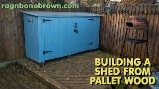 Building A Shed Using Pallet Wood  Part 2 of 3 [upl. by Ihcego]