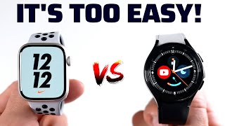 Apple Watch 7 vs Galaxy Watch 4  THIS Year Changed It All [upl. by Mairb]