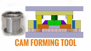 Cam forming tool  sheet metal  press tools  dei design [upl. by Odicalp]