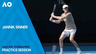 Jannik Sinner Practice Session  Australian Open 2024 [upl. by Batty]