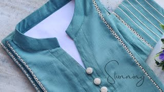 Collar Neck Design with Button Placket Front Neck Design neckdesign [upl. by Tanaka]