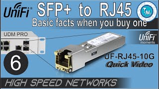 SFP RJ45 Unifi Modules – What do we get  Quick Video [upl. by Georas]