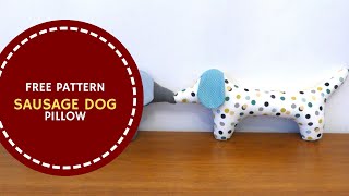 Free Stuffed Animal Pattern Sausage Dog [upl. by Eelek]