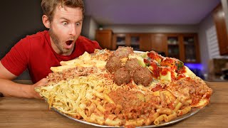 THE ULTIMATE AMERICAN PASTA PLATTER CHALLENGE [upl. by Berck]