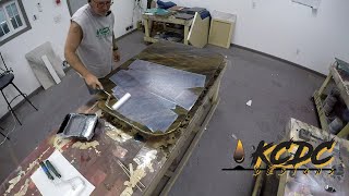 Applying Stone Coats Ultimate Top Coat Natural finish including timelapse while drying clear [upl. by Llehsyar]